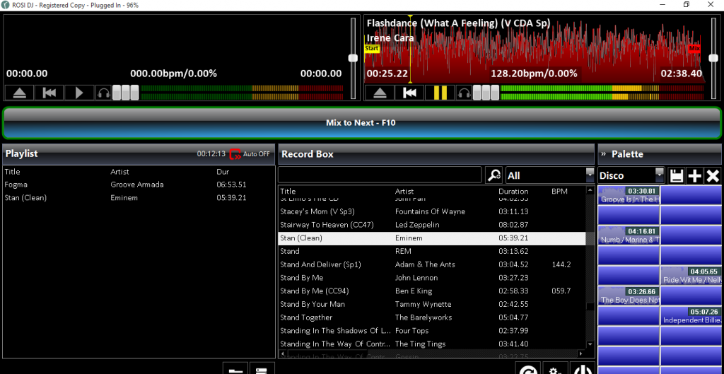 Professional DJ software screenshot